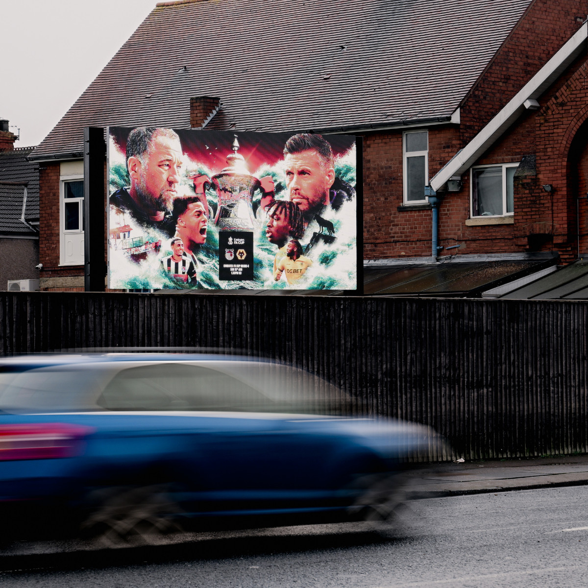 LED Advertising Board shown outside of Blundell Park in the entry way