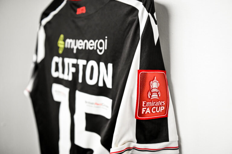 Reverse side of Harry Cliftons Grimsby Town Shirt